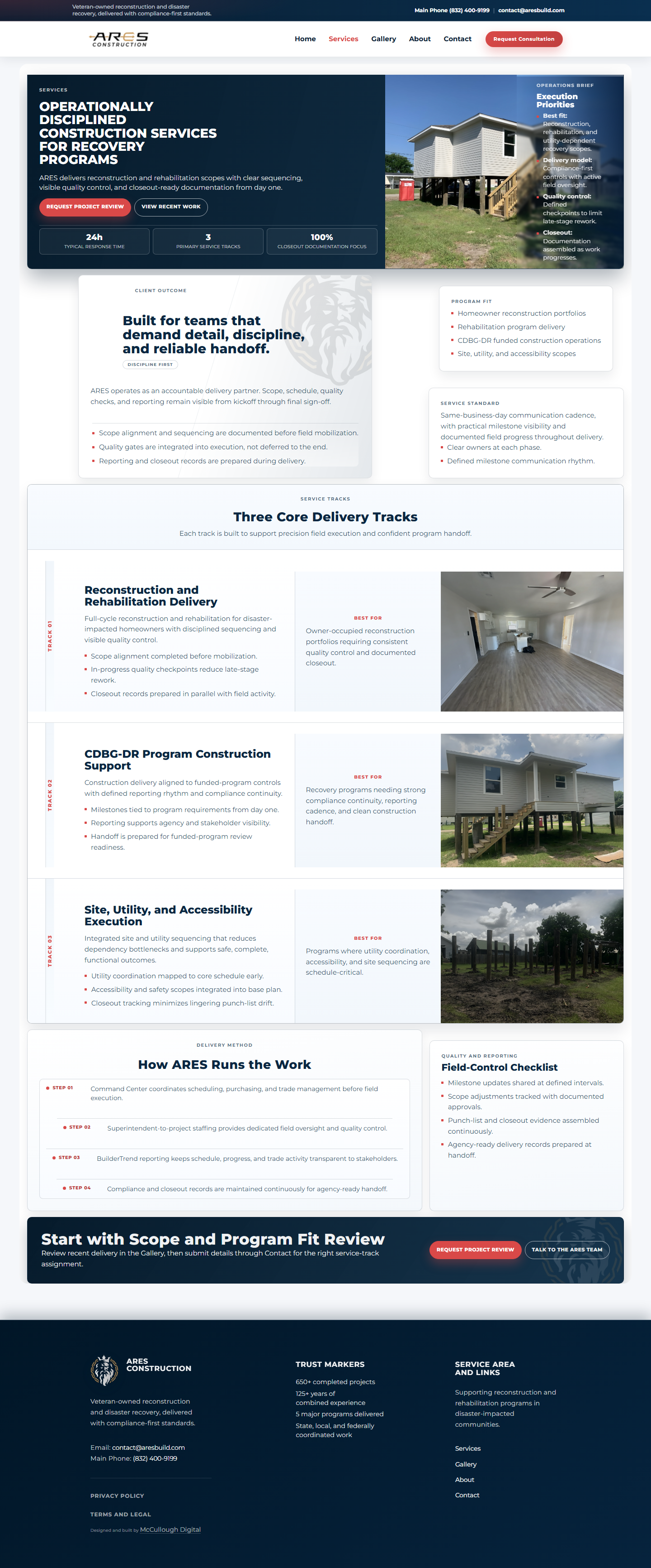 ARES services full-page capture